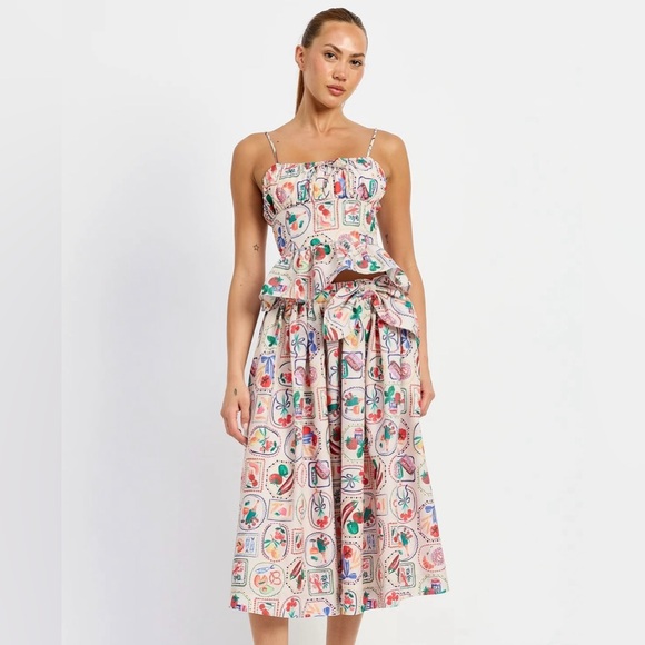 En Saison Nayeli printed midi skirt - Picture 6 of 12